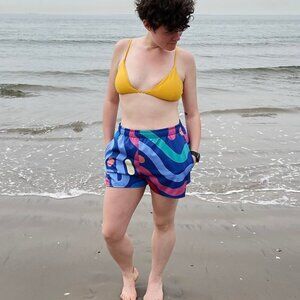 Navy Blue Wavy Baby Short